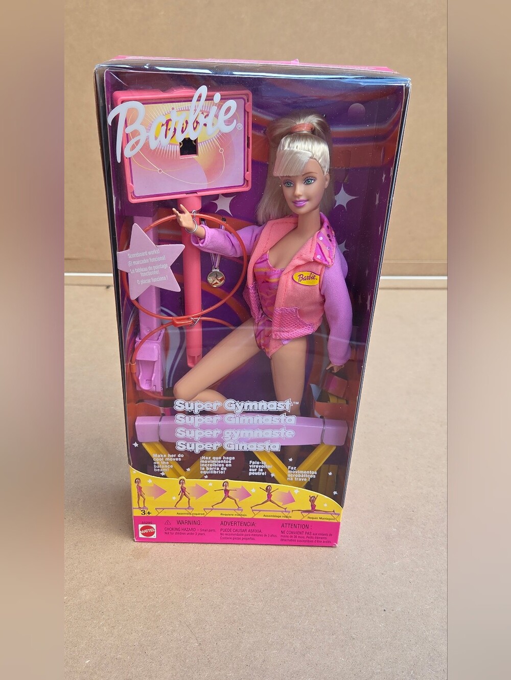 Mattel Super Gymnast Barbie Doll NIB New in Box 1999